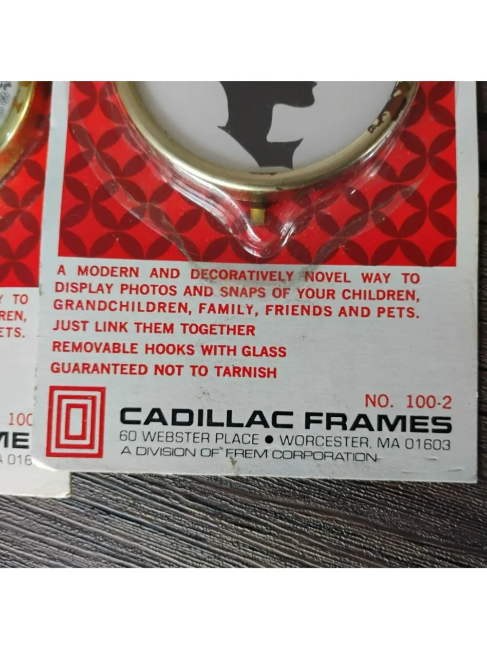 2 Pack Cadillac Link Frames Gold Finish Craft & Photo Display